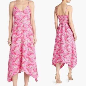 A.L.C.Marissa Pink Floral Print Midi Dress Women Size 0